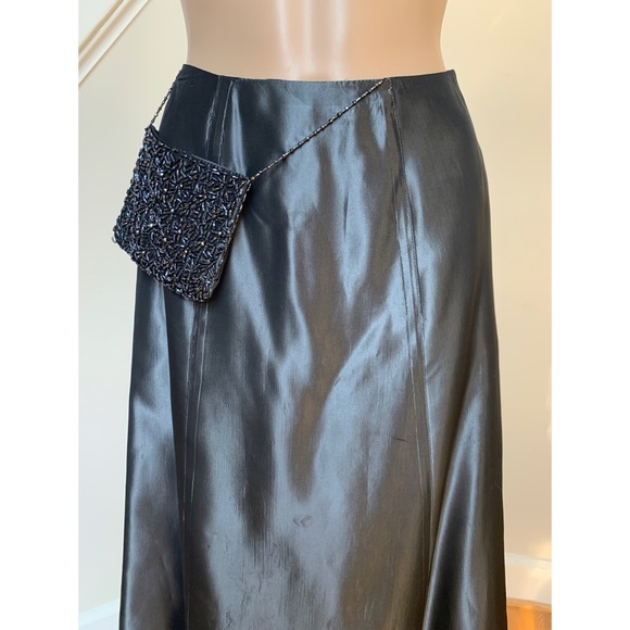 Gray satin full maxi skirt, 4 - Picture 6 of 16